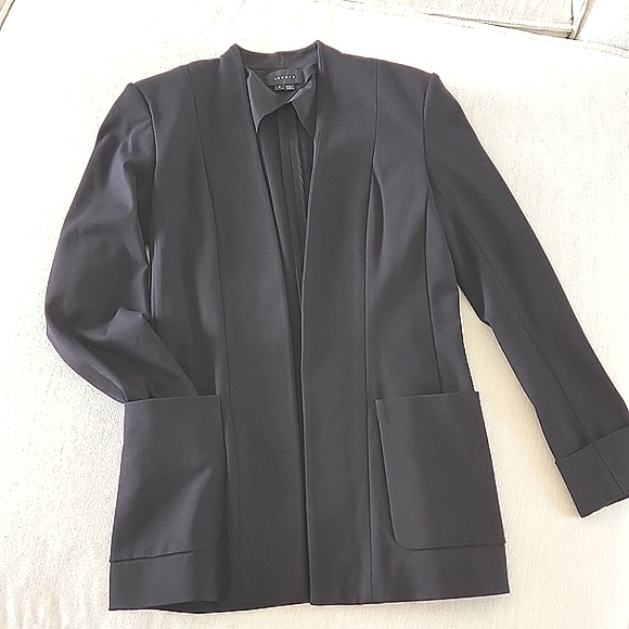 NWOT Theory Stretch Collarless Jacket Blazer Size 2 - Picture 1 of 8
